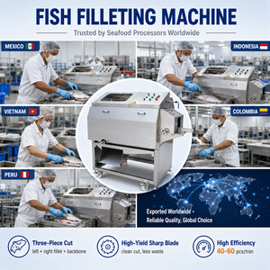 Sfilettatrice per Pesce Industriale Acciaio Inox 304 Tre Pezzi Deliscatura per Tilapia Pangasio Impianto Lavorazione Pesce - Product Image 2