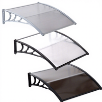 Auvent moderne en aluminium pour extérieur, auvent en polycarbonate pour fenêtre et porte, cadre en plastique, auvent incurvé à faire soi-même, toldos de ventana, fonctionnement manuel
