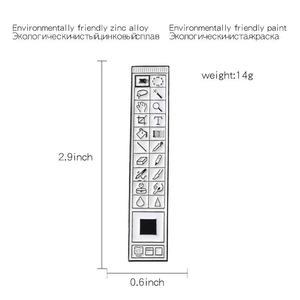 Çocukluk bellek emaye pimleri klasik Photoshop Toolbar broş yaka iğneler tasarımcı Meme Unisex sanatçılar ve tasarımcılar takı pimleri - Product Image 5