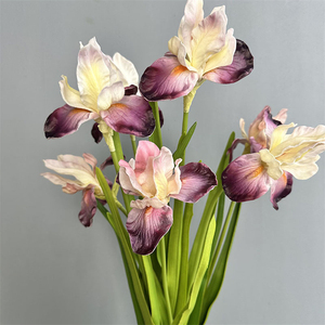 Venta al por mayor PU blanco azul <span class=keywords><strong>Iris</strong></span> Artificial flor Real Touch 59cm <span class=keywords><strong>Iris</strong></span> para casa restaurante fiesta decoración <span class=keywords><strong>Iris</strong></span> para decoración de escritorio - Product Image 6