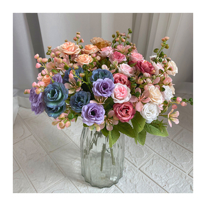 5 broches automne mosaïque <span class=keywords><strong>Rose</strong></span> artificielle fleur de mariage décoration pour noël remise des diplômes saint valentin fête des mères pâques - Product Image 1