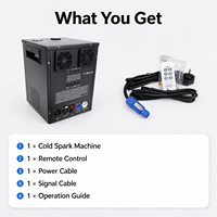 Machine à étincelles froides sans fil DMX 750W pour fontaines de feux d'artifice, idéale pour les événements scéniques et les mariages