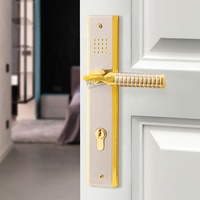 Poignée de porte classique à levier texturé antidérapant avec filetage moleté, design tactile pour un confort amélioré