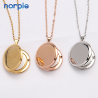 Pendentif Médaillon Rond à Sublimation DIY pour Photos et Souvenirs, en Métal, pour Bijoux et Artisanat