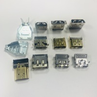 Conector hembra Micro DIP USB Tipo B Enchufe USB en miniatura con conector Pin para conectores D-Sub de carga de teléfono celular