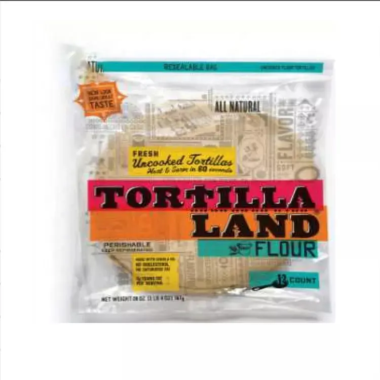 ที่กําหนดเองพิมพ์แป้งสาลี Tortillas พิซซ่าขนมปังบรรจุภัณฑ์ถุงพลาสติกความร้อนประทับตราแบนถุงซิปล็อคพร้อมรอยฉีกขาด