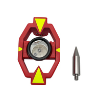 Nouveau Lanson P-03B Rouge Remplacement du revêtement prismatique Argenté Constant +17,5 mm Mini pointe de prisme pour station totale K9 Verre+Plastique 1/4
