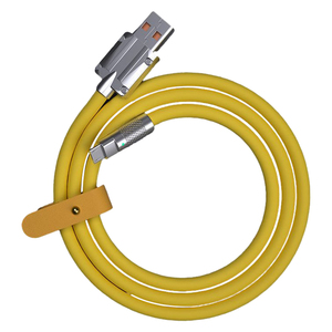 6A Zinc Alloy Liquid Silicone Data Cable With Indicator Light Charging Cable Waterproof Anti Bending Thickened Cable - Product Image 1