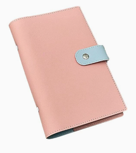 Quaderno A6 con Bottoni a Pressione, Doppio Porta Carte, Tasca per Note Adesive, Grande Raccoglitore <span class=keywords><strong>ad</strong></span> <span class=keywords><strong>Anelli</strong></span> in Morbida Pelle, Diario Portatile - Product Image 1