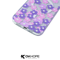 INS Transparent Feuilles Fleur Anti-Chute Téléphone étui pour iphone 15 Pro Max De Luxe Magnétique Doux IMD Pare-chocs Nouveau Design XS