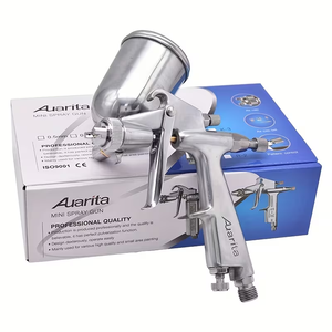 Pistola de Pulverización Neumática <span class=keywords><strong>Auarita</strong></span> F-3 <span class=keywords><strong>Mini</strong></span>, Boquilla de 1.0 mm, Vaso de 125 cc, para Pintura de Acabado de Automóviles y Lavado a Presión - Product Image 3