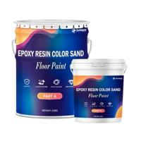 Peinture pour sol en sable coloré époxy avec finition mate pour sols intérieurs modernes, kit de revêtement de sol en résine durable et résistant à l'usure