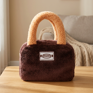 Sac fourre-tout matelassé en polyester peluche avec port USB RFID, imperméable, portable, haute qualité, unisexe, écologique, pour étudiants - Product Image 3