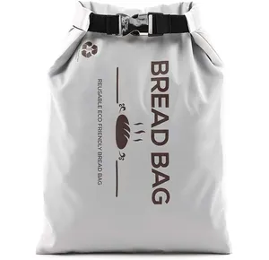 Libre de BPA de poliéster reciclado reutilizable bolsa de pan mantiene pan fresco de almacenamiento de alimentos RPET bolsa de pan