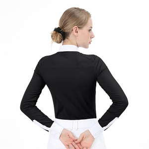 Camisa de Equitación de Manga Larga Transpirable con Malla de Aire para Mujer, Ropa Elegante de Manga Larga para Equitación - Product Image 2
