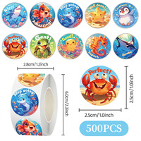 Rollos de Pegatinas de Animales de Dibujos Animados de Béisbol, Estilos Surtidos, Cinta Decorativa DIY para Niños, Recompensas, Diario, Cuaderno