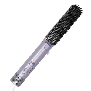 New Product Ideas 4 In 1 Hair Brush PTC Fast Heating Hair Comb Air Flow Dryer Hair Straightener And Curler