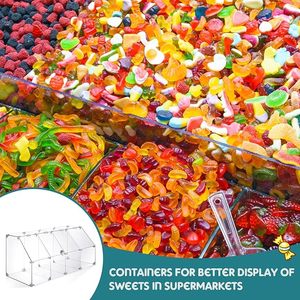 2 packs de bacs à bonbons en acrylique à 4 niveaux, contenants transparents pour aliments secs et épices, présentoirs transparents pour beignets au détail - Product Image 4