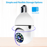 Ampoule A6 caméra de Surveillance pleine couleur nuit automatique suivi humain moniteur de sécurité intérieur Wifi Miini caméra IP
