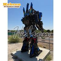 Metal Dev 6ft Dış Mekan Bum-Blebee Heykeli Gerçek Boyutta Gerçekçi Cosplay Robot Heykeli Büyük Optimus Prime Transformer Heykeli