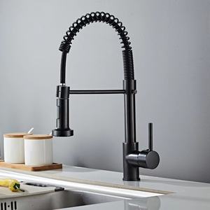 Grifo de Cocina Extraíble de Acero Inoxidable, de la Mejor Calidad, Mezclador de Agua Fría y Caliente, Instalación de un Solo Orificio para Gabinetes - Product Image 1