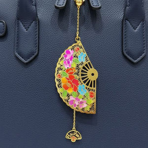 Marcapáginas de Latón Chapado en Oro con Diseño de Abanico y Grabado UV de Calidad Superior, Suministro Directo de Fábrica, en Venta - Product Image 4