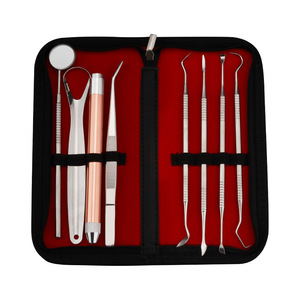 Stainless Steel Dental <b>Tool</b> Set 8 Pieces With Light For <b>Teeth</b> <b>Cleaning</b> And Oral Care Home Use - Product Image 5