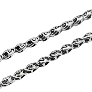 Pulseiras de prata refinada 925 genuína, braceletes masculinos artesanais e de design em forma de coração oco
