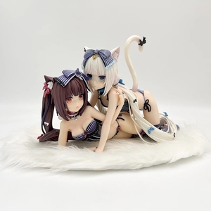 YMJ 13cm <span class=keywords><strong>Nekopara</strong></span> Chocola vanille Cosplay Anime PVC Figure Sexy fille poupée modèle mignon voiture décoration jouet cadeaux figurines d'action - Product Image 4