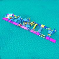 Parc aquatique gonflable grand commercial gonflable flottant jeu d'eau lettre parc aquatique