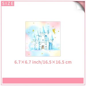 Platos de Papel Decorativos Personalizados con Diseño de Castillo de Princesa para Fiestas y Eventos - Product Image 4