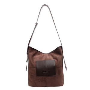 2025 vente chaude nouveau sac à bandoulière épissage marron et noir, design élégant, sac à main à la mode pour femmes - Product Image 1
