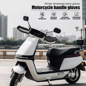 Logo personalizzato inverno caldo Neoprene <span class=keywords><strong>moto</strong></span> guanto mono mono riflettente striscia antivento copertura manubrio per <span class=keywords><strong>moto</strong></span> per la guida - Product Image 2