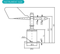 Capteur de direction du vent de haute précision Aice Tech Industrial avec sortie de signal RS485 Modbus RTU pour station météo
