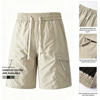 Shorts décontractés mi-longs pour hommes, style sportif, écologiques, respirants, avec cordon de serrage, coupe ample, tricotés teints unis