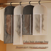 Sac de rangement anti-poussière pour perruques en gros, réutilisable, protecteur, pour accessoires capillaires, avec fermeture éclair