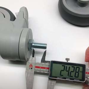 Medizinischer Toiletten stuhl mit Gewindes tiel Lenk rolle 5 Zoll wasserdichte Korrosionsschutz-Nylon-Kunststoff-Joch halterung für Kranken häuser - Product Image 4