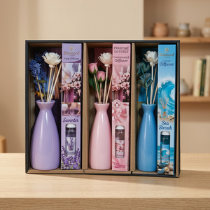 Floral Night Reed <b>Diffuser</b> Gift Set With <b>Ceramic</b> Vase Summer Fresh Night Sea Bissert Thematic Home Decor Modern Style - Product Image 3
