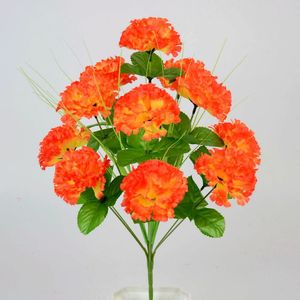 Bouquet artificiel de 12 carnations en soie, fausse fleur en gros pour <span class=keywords><strong>cimetière</strong></span> - Product Image 6