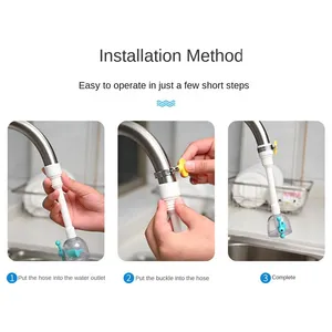 Adaptateur de Robinet Rotatif à 360° Économiseur d'Eau Haute Pression avec Filtre en Plastique Écologique pour Salle de Bain et Cuisine - Product Image 5