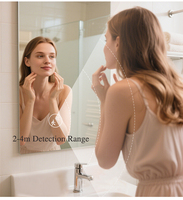 Interrupteur intelligent sans contact à détecteur de mouvement radar 12V 5A, gradation automatique pour système d'éclairage LED de miroir de salle de bain
