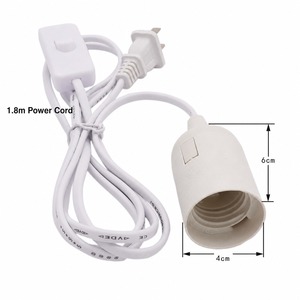 Vervangende E14 lamphouder met snoerschakelaar en stekker 1,8m wit schroeflampfitting voor hanglamp plafondlamp tafellamp reparatie doe-het-zelf - Product Image 6