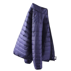 Giacca con colletto rialzato nera da uomo, leggera e calda, <span class=keywords><strong>cappotto</strong></span> invernale con cerniera completa, dimagrante, stile Casual da lavoro, alta qualità - Product Image 6