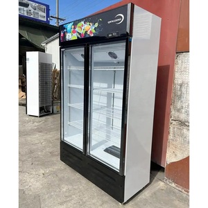 Réfrigérateur vertical commercial, <span class=keywords><strong>vitrine</strong></span>, température unique, ventilateur, réfrigérateur vertical mince, porte en verre pour la présentation de boissons - Product Image 1