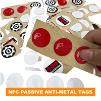Etiquetas NFC personalizadas FM13HFO1N/ICODE SLIX2 Chip Mini Autocollants Puce NFC Anti-Metal Tag 13,56 MHz frecuencia para antifalsificación