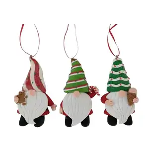 Fine Decoration for Christmas Tree party & holiday supplies Mini Gnome Polymer Clay Christmas Ornament