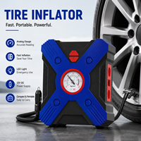 3 in 1 Car Tire Inflator with Vacuum Cleaner and LED Light 12V Air Compressor