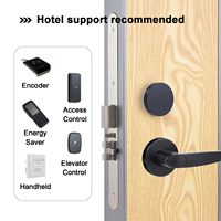 Cerradura Inteligente para Hotel con RFID y Software Gratuito, Desbloqueo con Tarjeta y Llave de Acero Inoxidable para Hoteles Cinco Estrellas