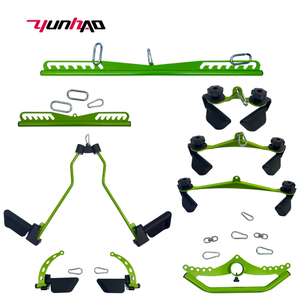 Factory Wholesale Home Gym 8 PCS Fitness Accessories Adjustable Lat Pull <b>Down</b> Cable Attachments Grip YC4037-01 YC - Product Image 1