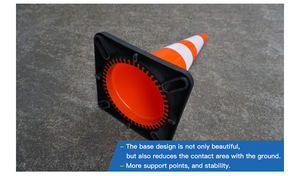 28 pouces Haute Visibilité Noir Base <span class=keywords><strong>Triangle</strong></span> Mini Cônes de <span class=keywords><strong>Signalisation</strong></span> - Product Image 3